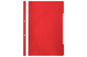 A4 CLEAR VIEW FOLDER WITH HOLES FOR FILING RED SET/50